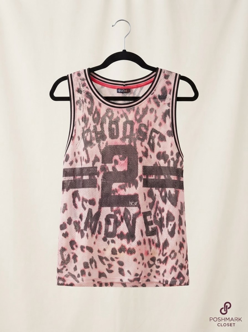 Pink Leopard Mesh Tank - Picture 2 of 4